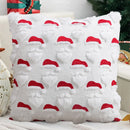 1 unidade de capa de almofada decorativa de Natal – Estampa de árvore de Natal ou Papai Noel em tricô