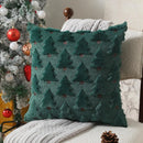 1 unidade de capa de almofada decorativa de Natal – Estampa de árvore de Natal ou Papai Noel em tricô