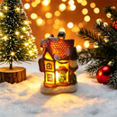 Mini Casa Natalina Iluminada — Enfeite de Natal com LED e Bateria Inclusa