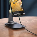 Suporte Dobrável de Mesa em ABS para Celular e Tablet